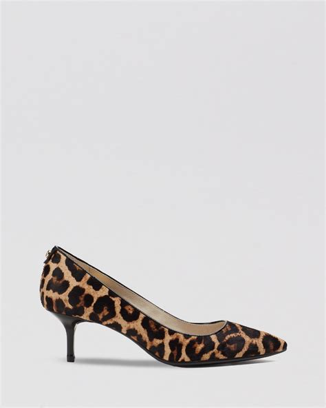 michael kors cheetah heels|Michael Kors kitten heel pump.